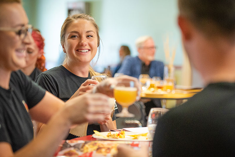Bartenders serving up samples
