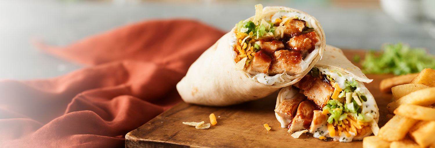 Whiskey River BBQ Chicken Wrap