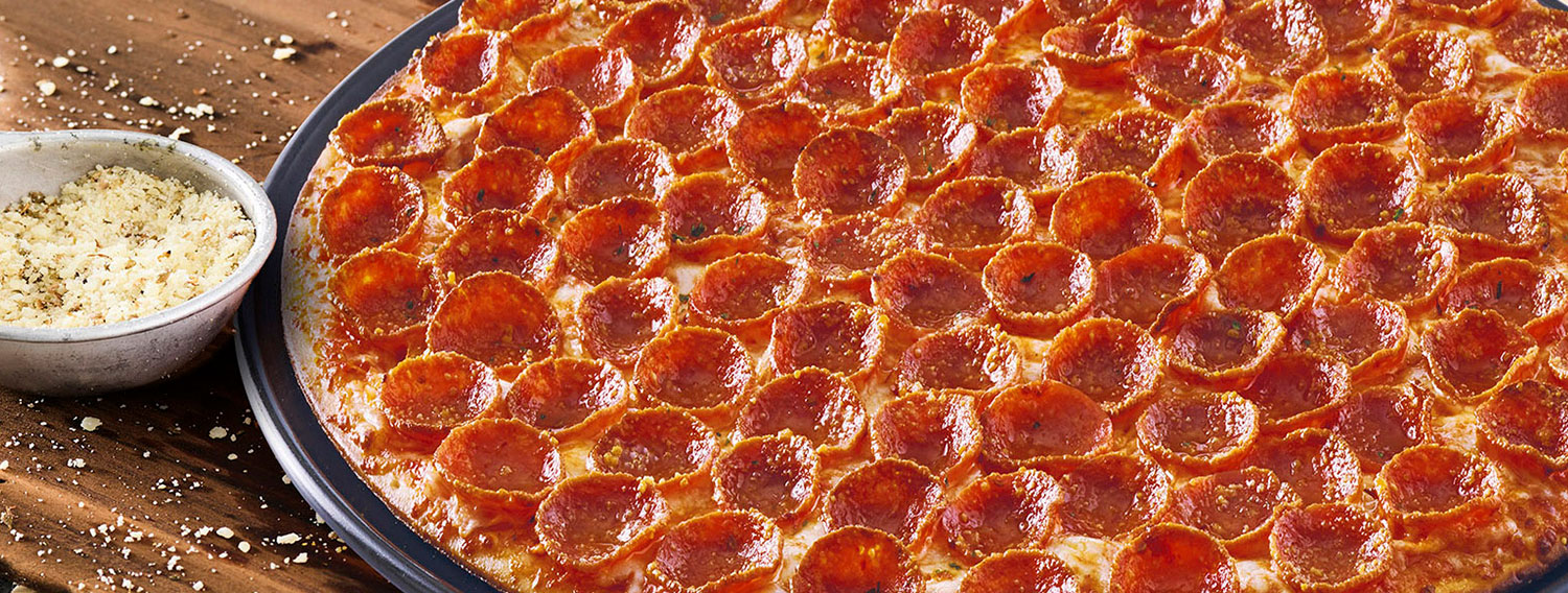 Donatos Signature Pepperoni Pizza with 100 pepperonis