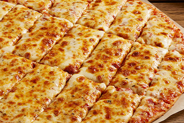 Party-cut Donatos Pizzas to share