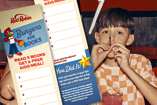 Burgers for Books bookmarks