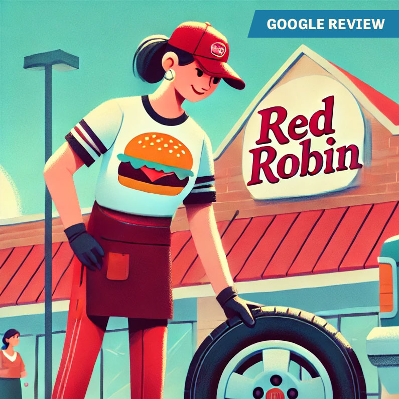 Team member helping Guest change a flat