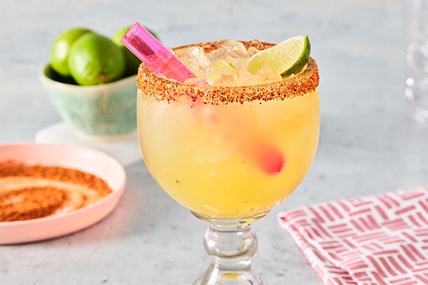 Spicy Mango Margarita with beaker