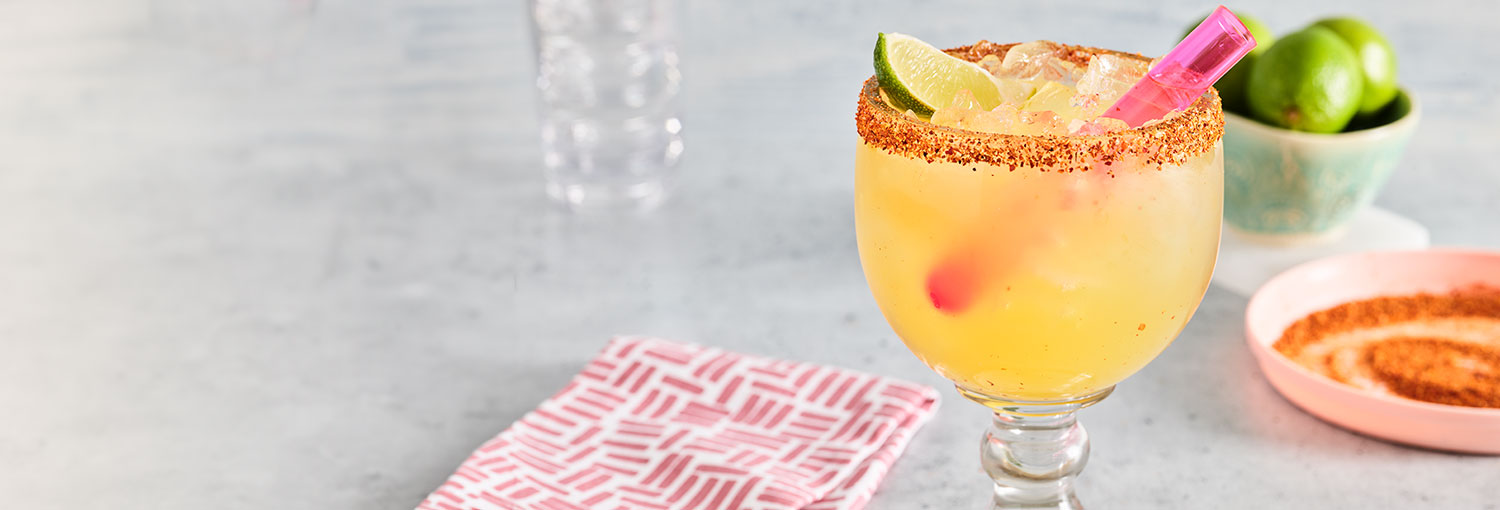 Spicy Mango Margarita with beaker