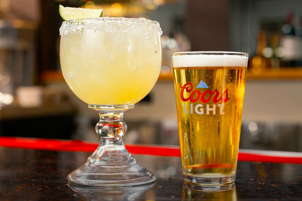 Margarita and Coors Light pint