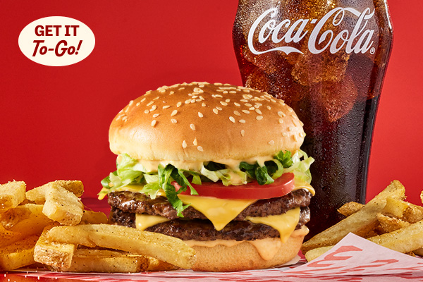 Big Yummm Deal with Red's Double Burger, Bottomless Side, and Beverage