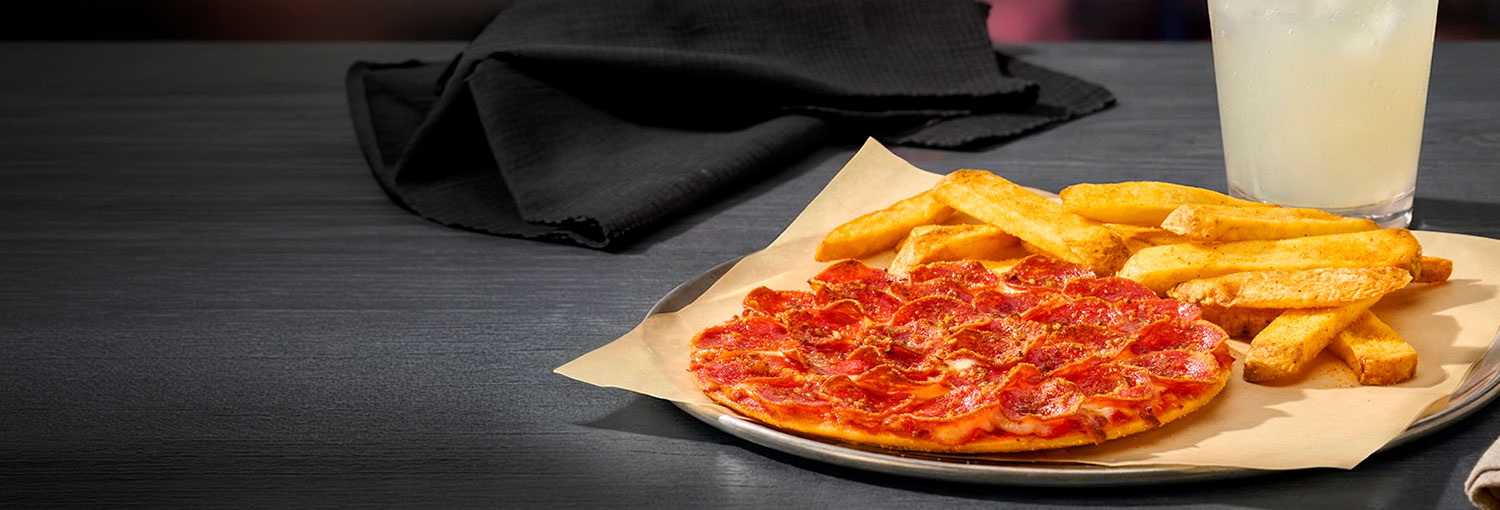 Big Yummm Deal with Pepperoni Pizza, Bottomless Fries and Lemonade